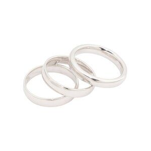 MILOR SILVER Silver Made In Italy Sterling Silver Stacking Rings